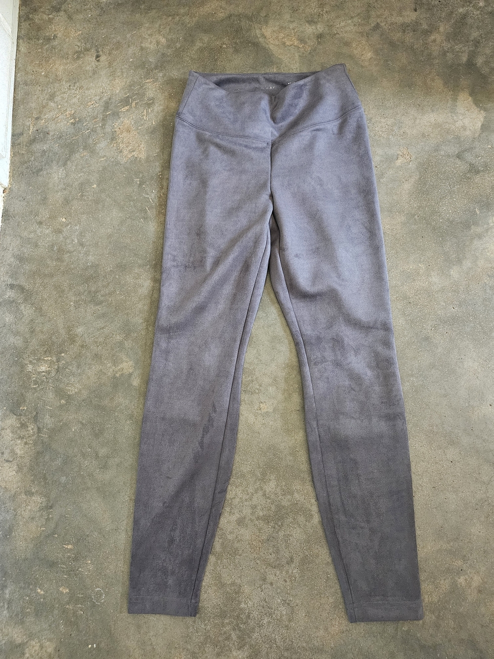 New W Tag White House Black Market Faux Suede Grey Runway Leggings Size 8R